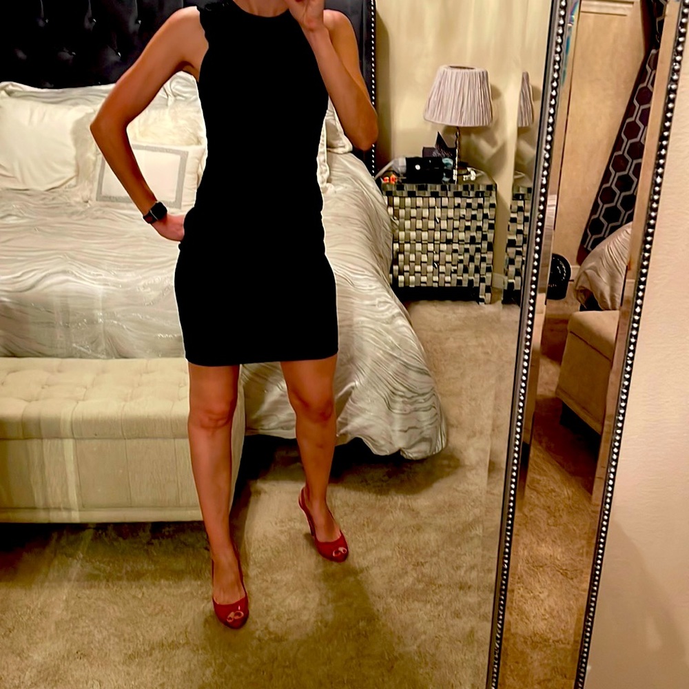 H&M black dress with lace detail, size small